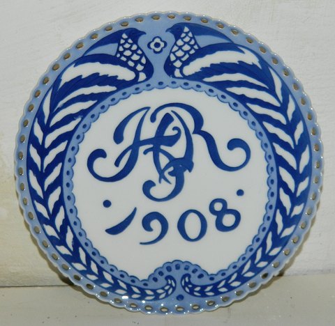 Royal Copenhagen plate in art nouveau style Hotel and Restaurant Association 
1908