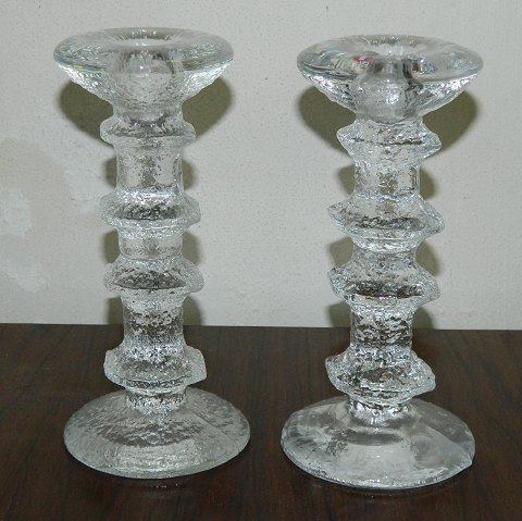 "Festivo" candle holders in crystal glass from Iittala Timo Sarpaneva.