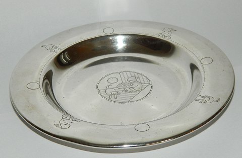 Children Plate in silver by J. Tostrup, Norway