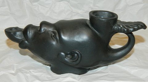 Olielampe i keramik fra L. Hjorth