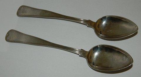 Pair of spoons in silver 19th. century