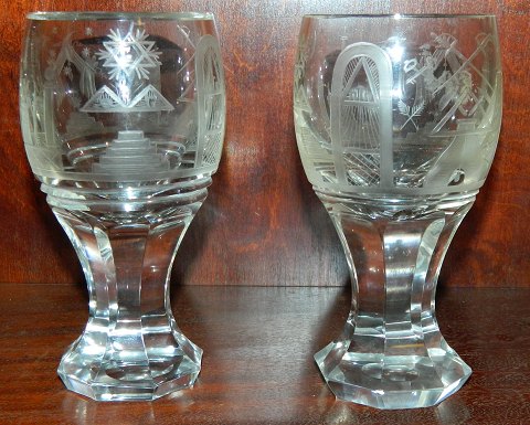 Pair of  glasses with Freemason symbols