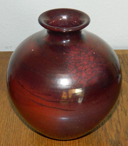 Kähler vase in red luster glaze