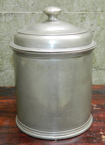 Tobacco jar in tin with lid - Copenhagen stamp 1780