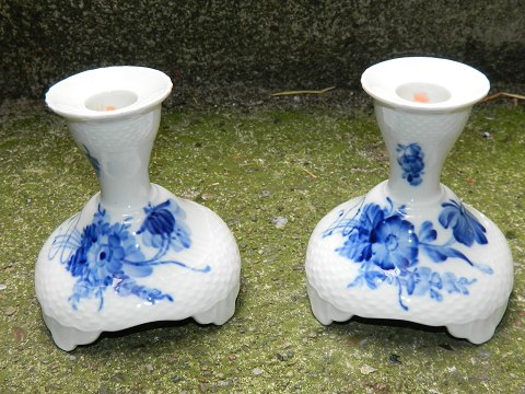 Pair of Royal Copenhagen candlesticks in Blue Flower
