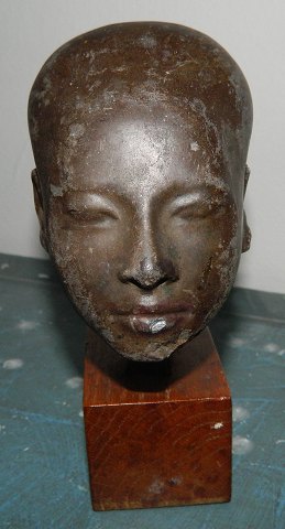 Egyptisk hoved i keramik