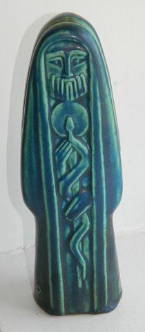 Figure in stoneware of Aesculapius of Olaf Stæhr-Nielsen for Saxbo