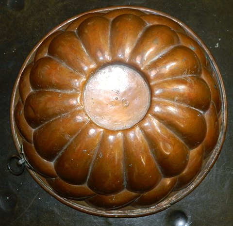Dansk buddingform i kobber 18. århundrede
