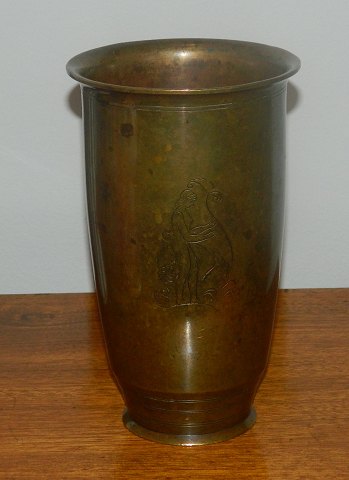 Art Deco: Just Andersen vase i bronze