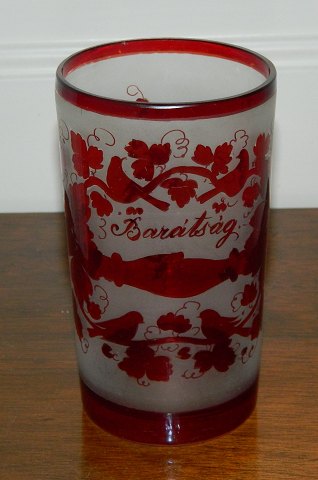 Antique drinking glass from Hungary