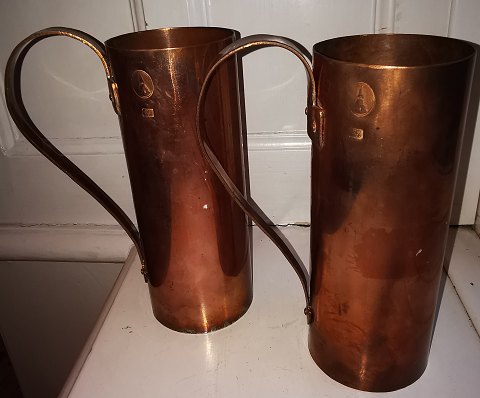 Pair of copper measuring cups 19th century