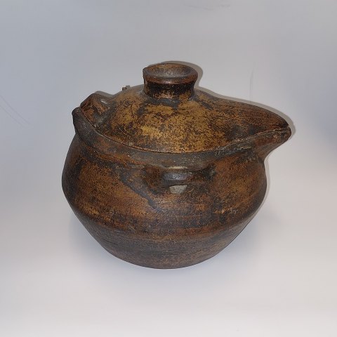 Terracotta pot with lid Morocco approx. 1900
