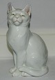 Heubach figure of a cat in porcelain