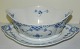 Royal Copenhagen sauce bowl in half lace blue fluted porcelain