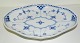 Royal Copenhagen oval dish in half lace blue fluted porcelain
