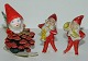 Christmas decoration - Pair of gnomes in porcelain and pine cone gnome