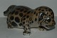 Kgl. figur af jaguar unge i porcelæn