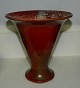 Kähler vase covered in red glaze
