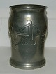 Mogens Ballin: Vase in pewter decorated in Art Nouveau style