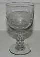 Antik glas med vinløv fra Aalborg Glasværk 19. århundrede