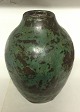 Sort/grøn vase i keramik af Jens Pedersen