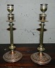 Pair of brass candlelight holders from 19th. century
