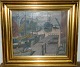 Harbour Scene Oil Painting by Heinrich Nielsen