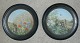 Pair of painted plates by P. Ipsen