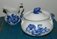 Sugar bowl with lid and  creamer in Royal Copenhagen Blue Flower