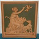 P. Ipsen platte i terracotta "Amorin-salget"