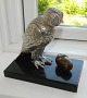 Figure of owl silver plated approximately 1900