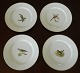 Royal Copenhagen plates with bird decorations from the 19th. century