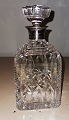 Crystal glass carafe for Whiskey with silver mounting