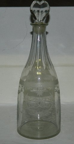 Fransk empire karaffel i glas fra ca. 1820