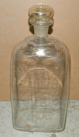 Kantineflaske i glas fra 19. århundrede