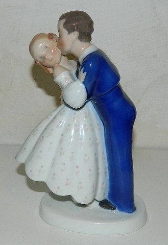 "Kys på kinden" B&G figur i porcelæn
