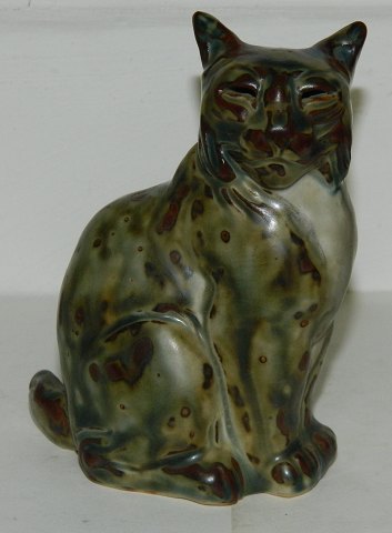 Kgl. figur af kat i stentøj