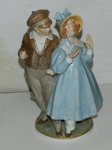 Kgl. figur af Hans og Trine i overglasur