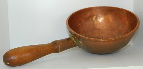 Copper spoon with wooden handle 19th century