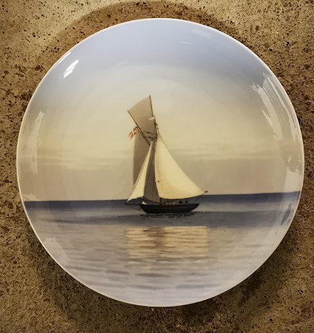 Royal Copenhagen platte med sejlskibsmotiv