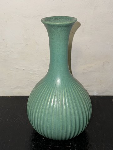 Green ribbed vase From MA&S