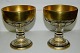 Pair of champagne glasses with gold decoration from the 19th century
