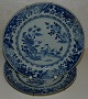 Kinesisk tallerkner med blå dekoration 19. århundrede