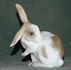 Figur i porcelæn af Kanin fra Bing & Grøndahl