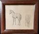 Valdemar Irminger: Blyantstegning af hest 1872