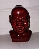 Buste i keramik af afrikansk mand