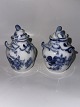 To lidded jars With Blue fluted decor from Royal Copenhagen